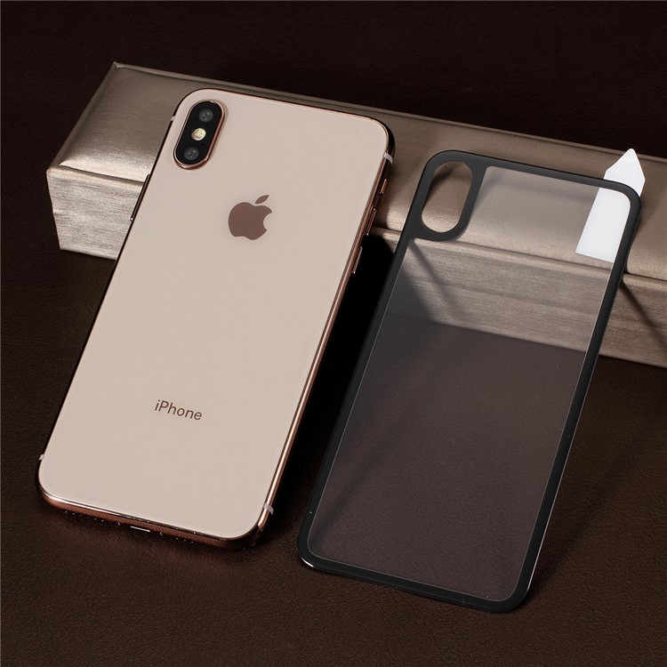 

RURIHAI Для Iphone XS 5.8 Дюймовый Защитный Чехол Для Задних Чехлов Для Стекла [края Углеродного Волокна 4d] - Черный, iPhone XS 5.8 inch