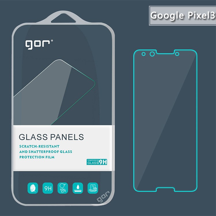 GOR for Google Pixel 3 Tempered Glass Screen Protector Film 2.5D Arc Edge-1