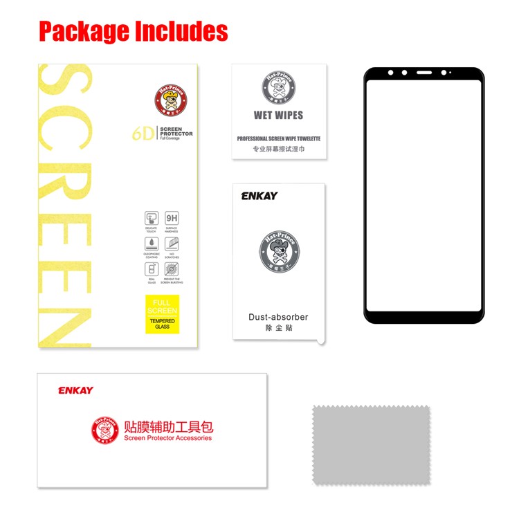HAT PRINCE for Xiaomi Mi 6X (China) / Mi A2 0.26mm 9H Anti-dust 6D Curved Full Size Tempered Glass Screen Protector Film-6