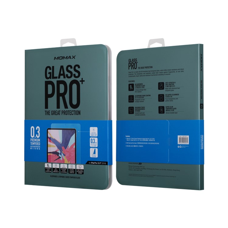 MOMAX 9H 0.3mm Tempered Glass Screen Protector Film for iPad Pro 12.9-inch (2020)/ (2018)-5