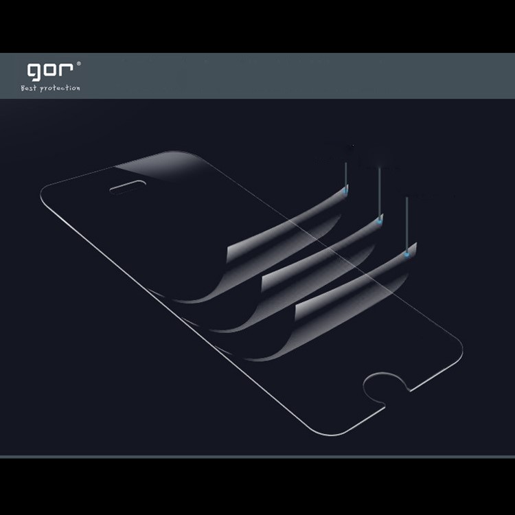 GOR Anti-Explosion Aus Gehärtetem Glas Schutzfolie 0,2 Mm Bogen Kanten Für IPhone 6s / 6 4,7 Zoll-3