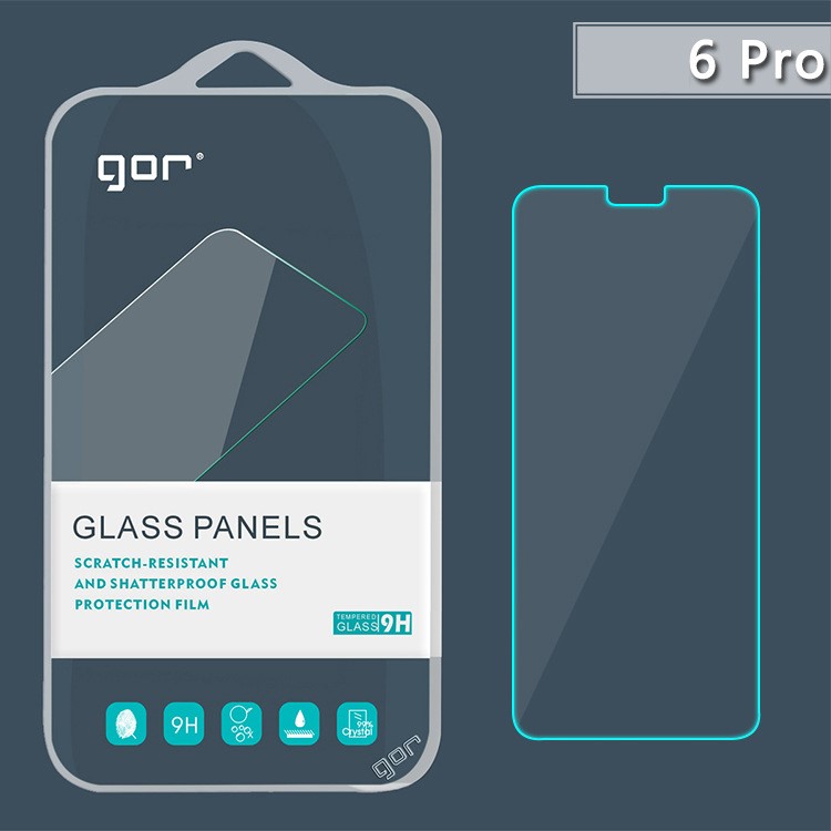 GOR Anti-reflexo Filme De Proteção De Tela De Vidro Temperado 2.5D Bordas De Arco Para Xiaomi Mi A2 Lite / Redmi 6 Pro-1