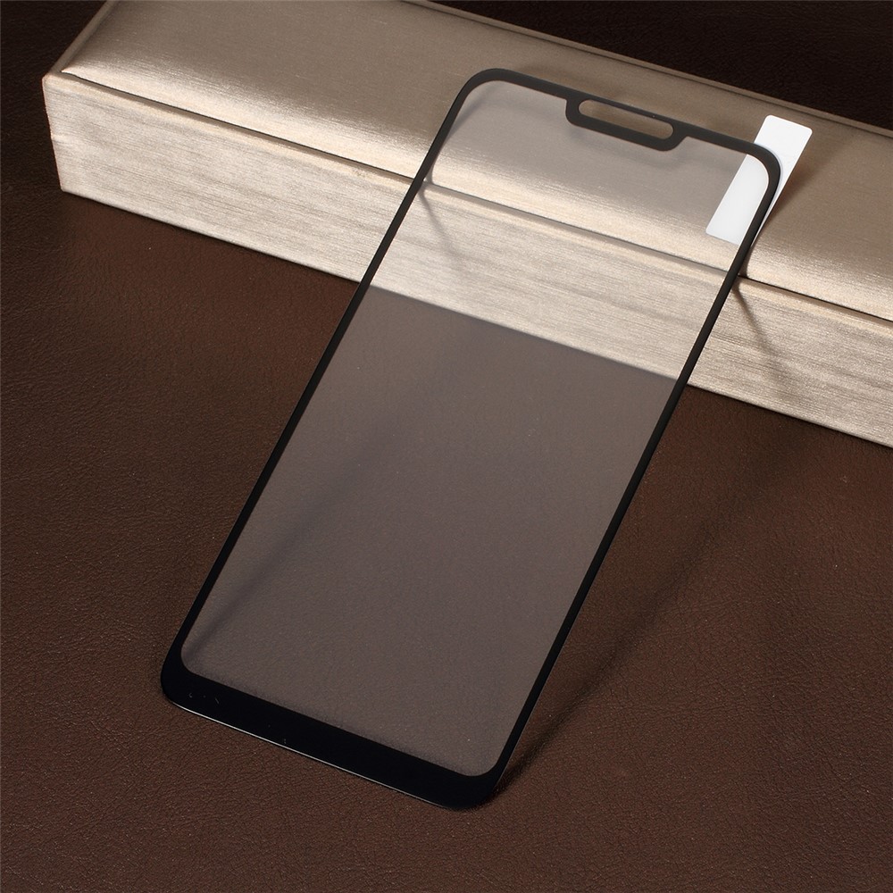 Anti-explosion Silk Printing Tempered Glass Full Covering Screen Shield (Full Glue) for Asus Zenfone Max (M2) ZB633KL-1