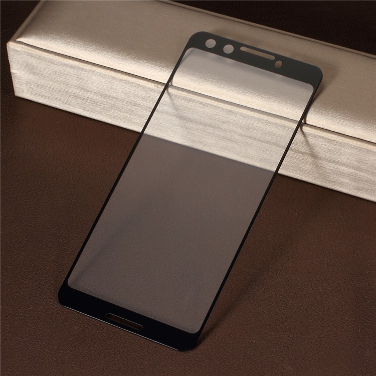 Silk Printing Tempered Glass Full Size Screen Guard Film (Full Glue) for Google Pixel 3-1