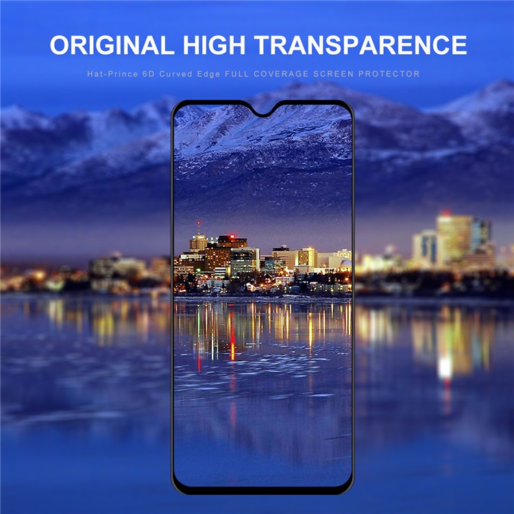 HUT PRINCE 0,26 Mm 9H 6D Gebogener Rand Displayschutz Aus Gehärtetem Glas Für Oneplus 6T-4