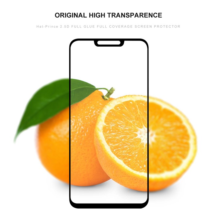 HAT PRINCE Full Glue 0.26mm 9H 2.5D Tempered Glass Full Size Shield for Asus Zenfone Max (M2) ZB633KL-2