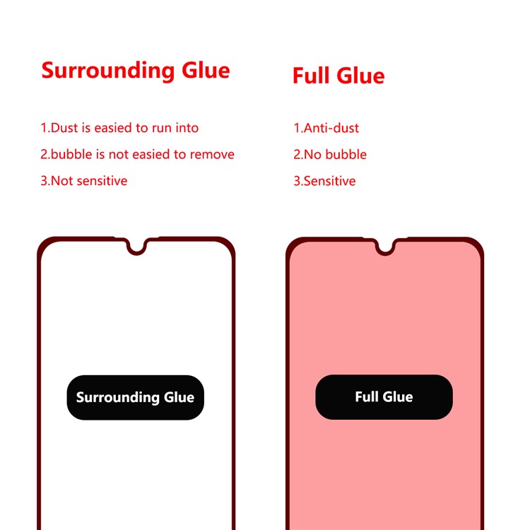 HAT PRINCE Full Glue 0.26mm 9H 2.5D Tempered Glass Full Size Screen Film for Huawei Honor 10 Lite / P Smart (2019)-3