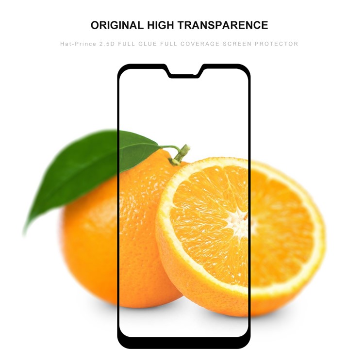 HAT PRINCE Full Glue 0.26mm 9H 2.5D Tempered Glass Full Covering Screen Guard Film for Asus Zenfone Max Pro (M2) ZB631KL-2