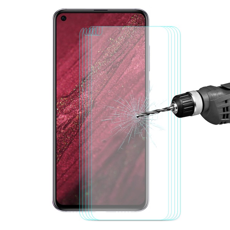 5PCS HAT PRINCE 0.26mm 9H 2.5D Arc Edge Anti-explosion Tempered Glass Screen Protector for Huawei nova 4-2