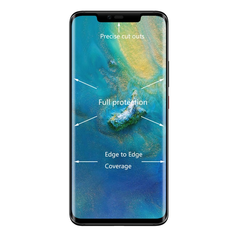 CHAPEAU PRINCE 0.26mm 9H Protecteur D'écran En Verre Trempé 3D Anti-blue-ray Pour Huawei P20 Pro - Noir-3
