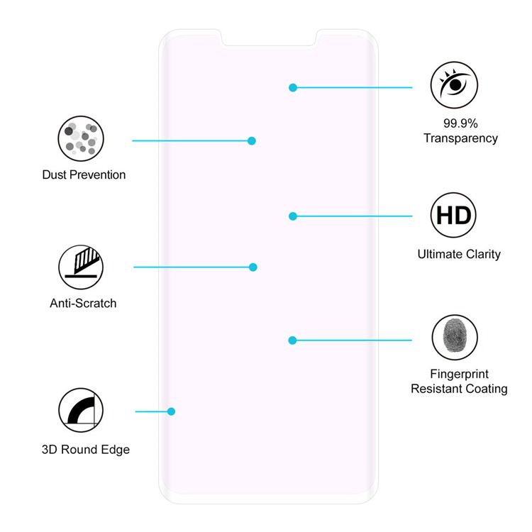 HAT PRINCE 0.26mm 9H 3D Eyes Protection Tempered Glass Full Screen Protector for Huawei P20 Pro - Transparent-4