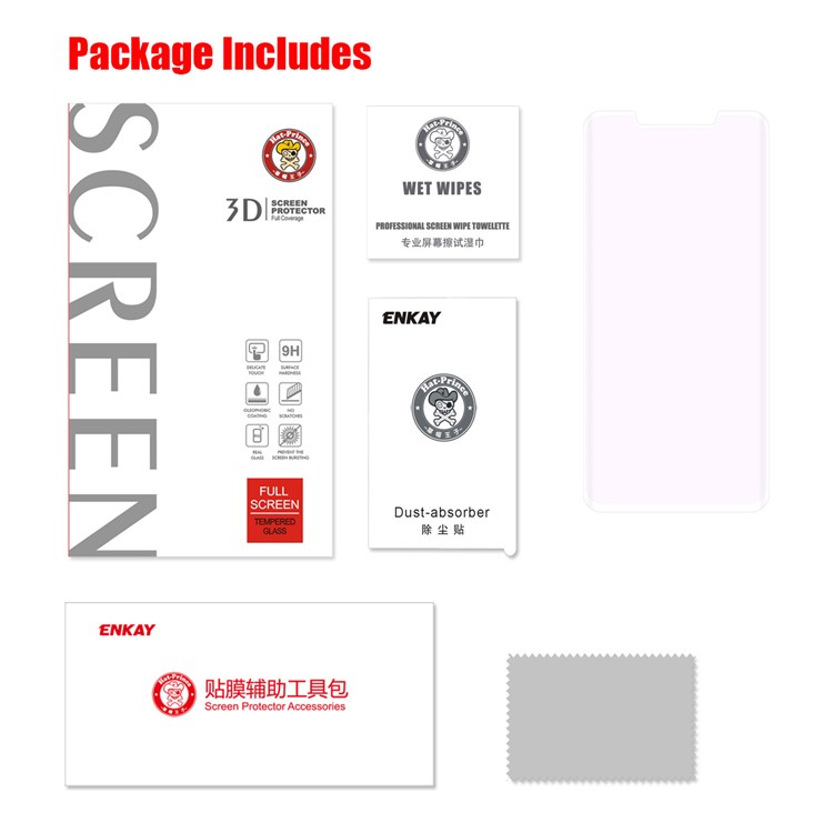 HAT PRINCE 0.26mm 9H 3D Eyes Protection Tempered Glass Full Screen Protector for Huawei P20 Pro - Transparent-6