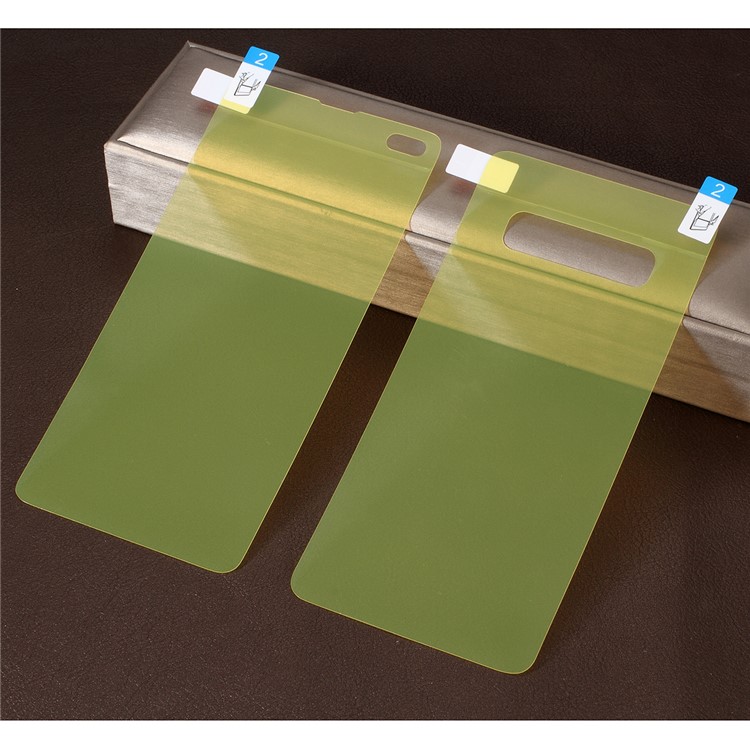 

Soft PET Full Size Front Screen Protector Film + Back Protector Film for Samsung Galaxy S10 Plus [Support Ultrasonic Fingerprint Unlock]