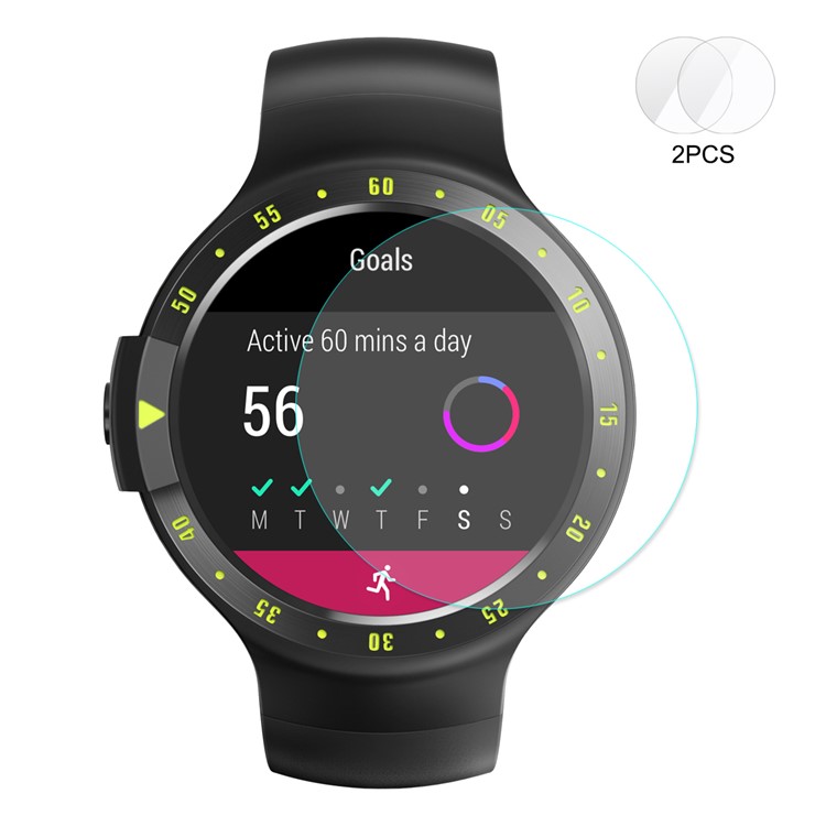 2PCS HAT PRINCE 0.2mm 9H 2.15D Tempered Glass Screen Protector for TicWatch E / TicWatch S-2