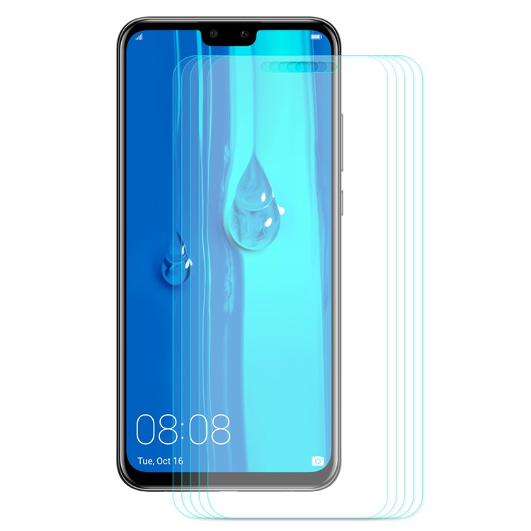 5PCS HAT PRINCE 0.26mm 9H 2.5D Arc Edge Tempered Glass Screen Shields for Huawei Y9 (2019) / Enjoy 9 Plus-2