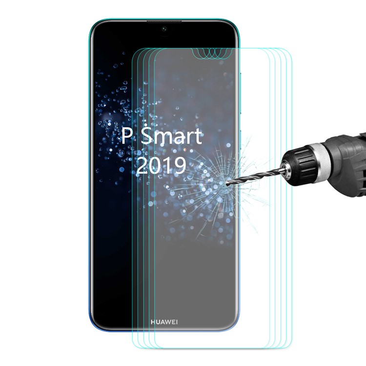 5PCS HAT PRINCE 0.26mm 9H 2.5D Arc Edge Tempered Glass Screen Shields for Huawei Huawei Honor 10 Lite / P Smart (2019)-1