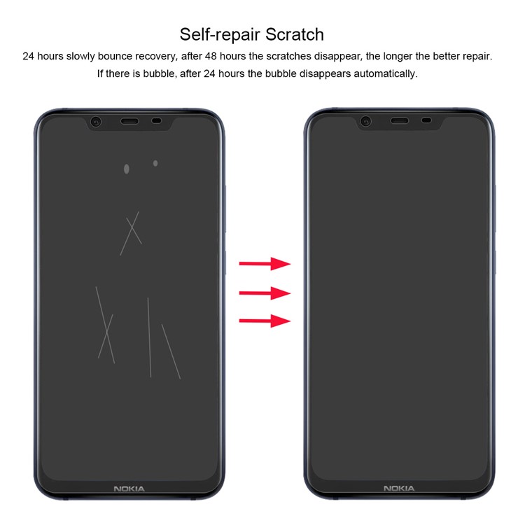 HAT PRINCE 3D Full Screen Covering Soft Film for Nokia 8.1 / X7-3
