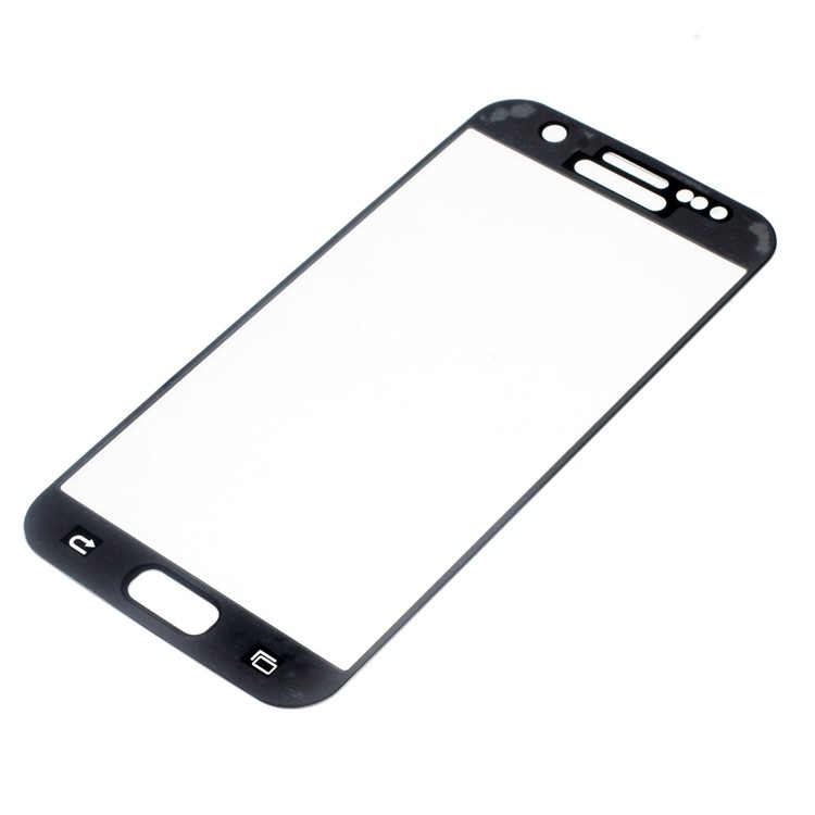 Tempered Glass Screen Protector for Samsung Galaxy S7 G930 Silk Print Full Size - Black-2
