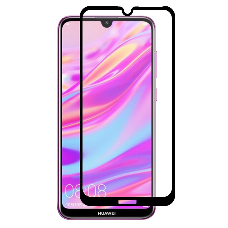 HAT PRINCE Full Glue 0.26mm 9H 2.5D Tempered Glass Full Size Screen Protector for Huawei Enjoy 9 / Y7 Pro (2019)-1