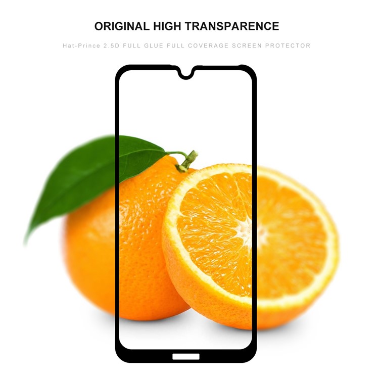 HAT PRINCE Full Glue 0.26mm 9H 2.5D Tempered Glass Full Size Screen Protector for Huawei Enjoy 9 / Y7 Pro (2019)-2