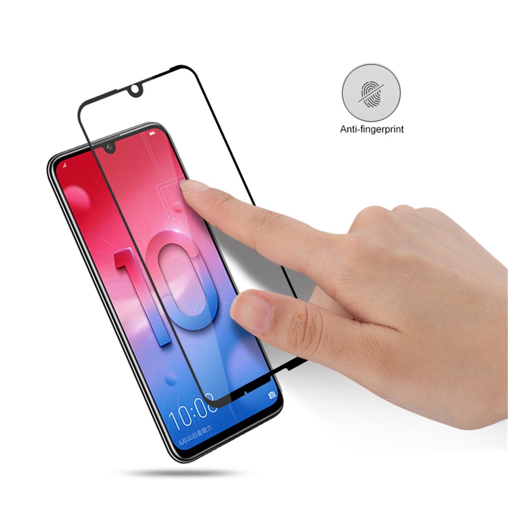 AMORUS Full Glue Silk Printing Tempered Glass Full Screen Protector for Huawei P Smart (2019)/Honor 10 Lite/Honor 10i-5