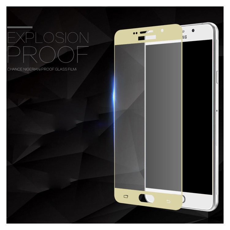 MOFI Full Coverage Tempered Glass Screen Guard for Samsung Galaxy A9 (2016) - Champagne Gold-2