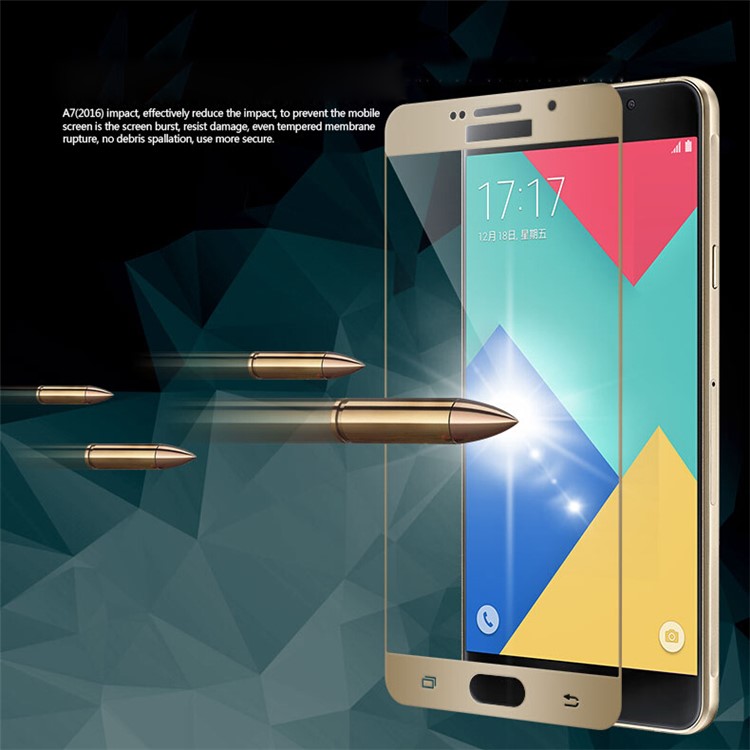 MOFI Full Coverage Tempered Glass Screen Guard for Samsung Galaxy A9 (2016) - Champagne Gold-5