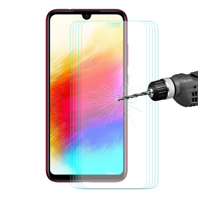 Enkay 5 Pçs / Set 9 H Protetores De Tela De Vidro Temperado 0.26mm 2.5d Borda Do Arco Para Xiaomi Redmi Note 7 / Nota 7 Pro (índia)-2
