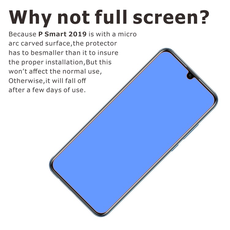 ITIETIE 2Pcs/Set 9H Tempered Glass Screen Protector Films for Huawei P Smart (2019) / Honor 10 Lite-6