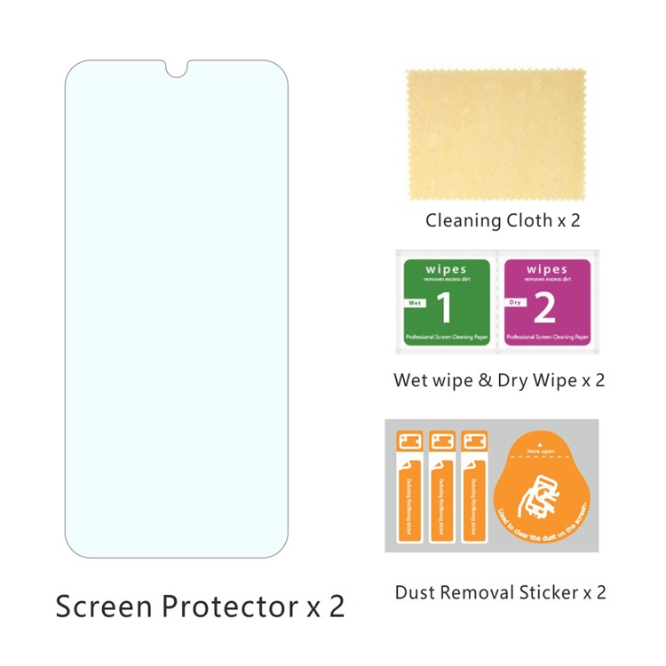 ITIETIE 2Pcs/Set 9H Tempered Glass Screen Protector Films for Huawei P Smart (2019) / Honor 10 Lite-8