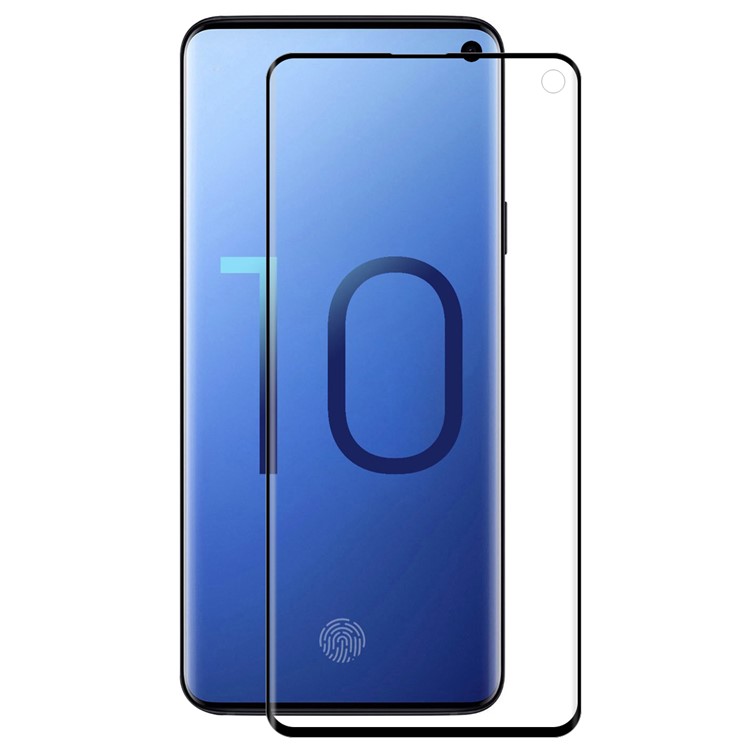 HAT PRINCE Film De Protection D'écran Incurvé Par PET 3D Complet Pour Samsung Galaxy S10 - Noir-1