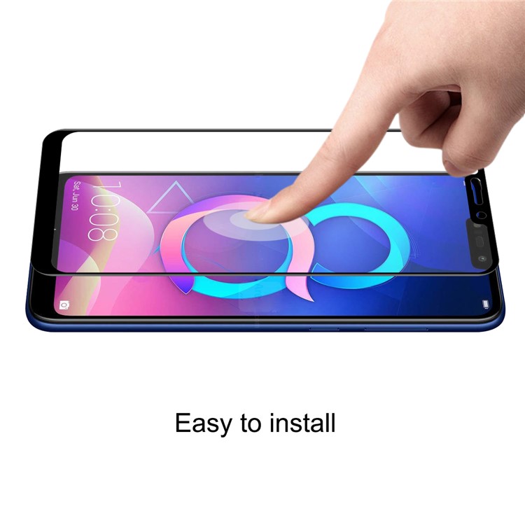 HAT PRINCE for Huawei Honor 8C 0.26mm 9H Anti-dust 6D Curved Full Size Tempered Glass Screen Protector Film-4