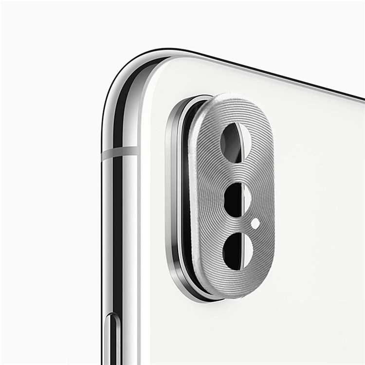 HAT PRINCE Metal Camera Lens Ring Protector for iPhone XS Max 6.5 inch - Silver-2