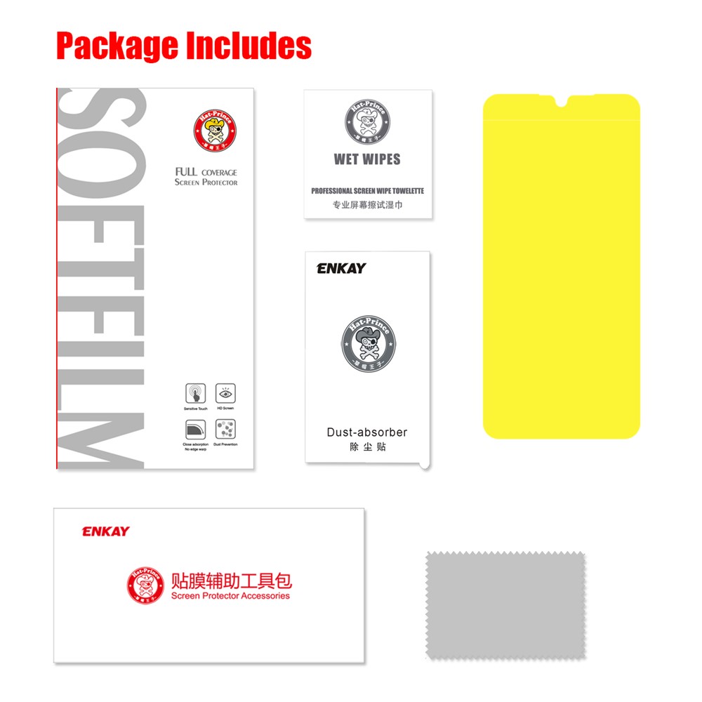 Película Protectora De Pantalla Blanda HAT PRINCE 3D De Cubierta Completa Para Huawei P30-7