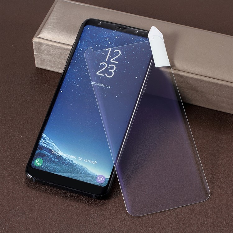 RURIHAI 3D Full Glue UV Liquid Tempered Glass Screen Protector + UV Lamp for Samsung Galaxy S8-3