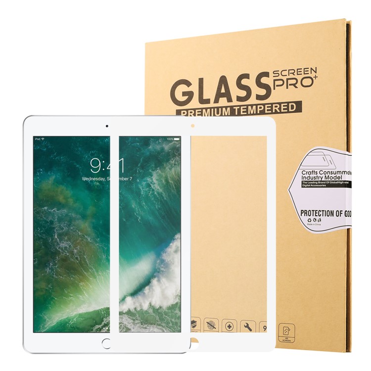 10D Full Cover Tempered Glass Screen Protector Guard for iPad 9.7 (2018) / 9.7-inch (2017) / Air 2 / Air - White-1