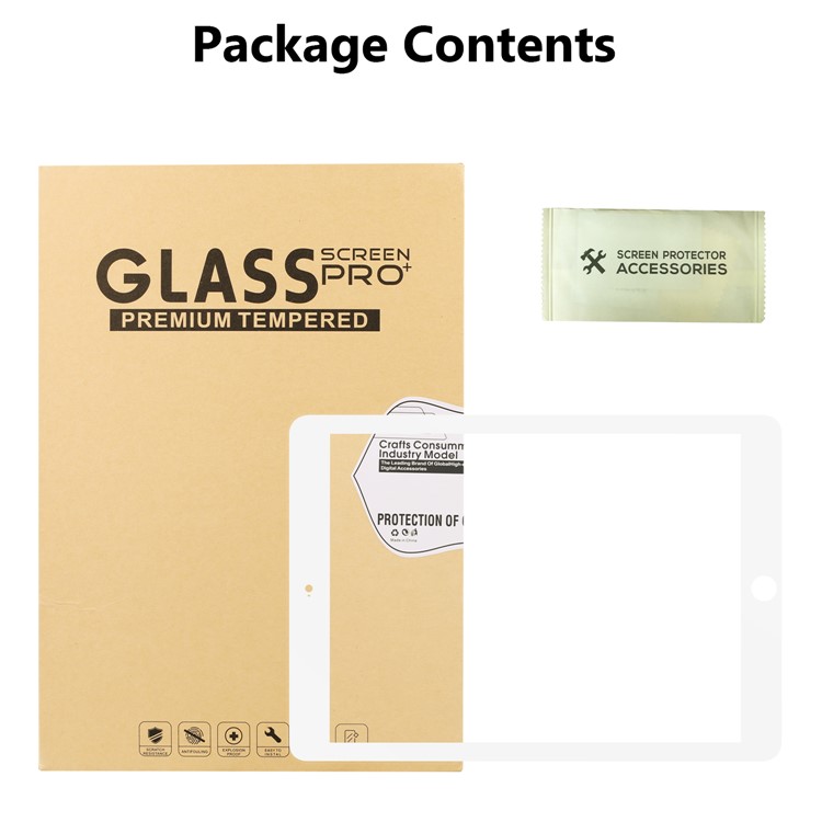 10D Full Cover Tempered Glass Screen Protector Guard for iPad 9.7 (2018) / 9.7-inch (2017) / Air 2 / Air - White-6