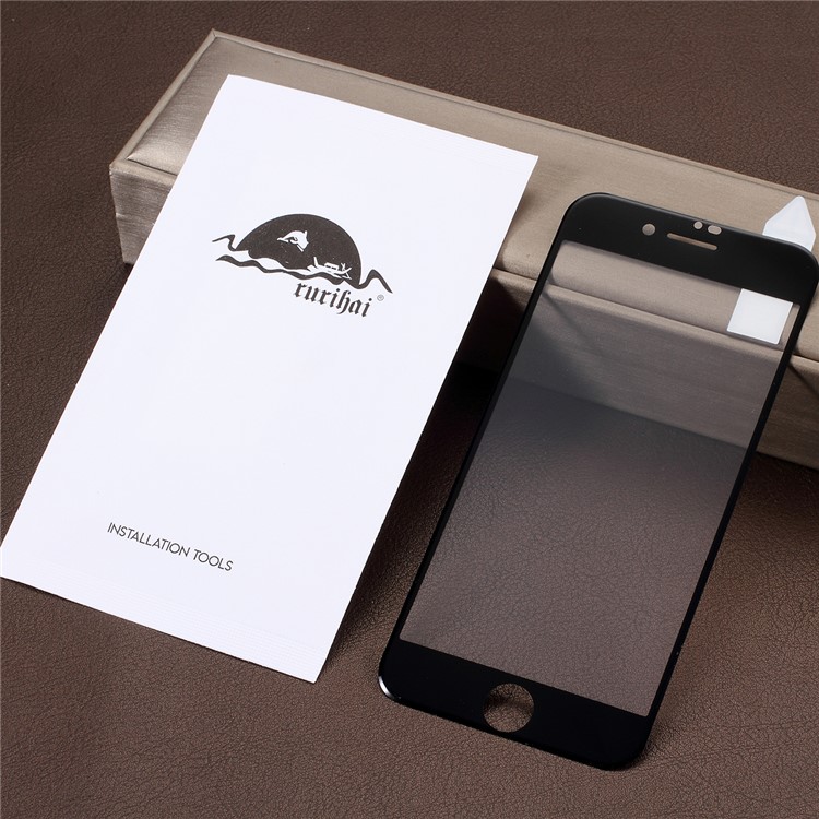 RURIHAI for iPhone 8 Plus/7 Plus 5.5 inch 4D 0.15mm Ultra Thin Full Size Tempered Glass Screen Protection Film - Black-8