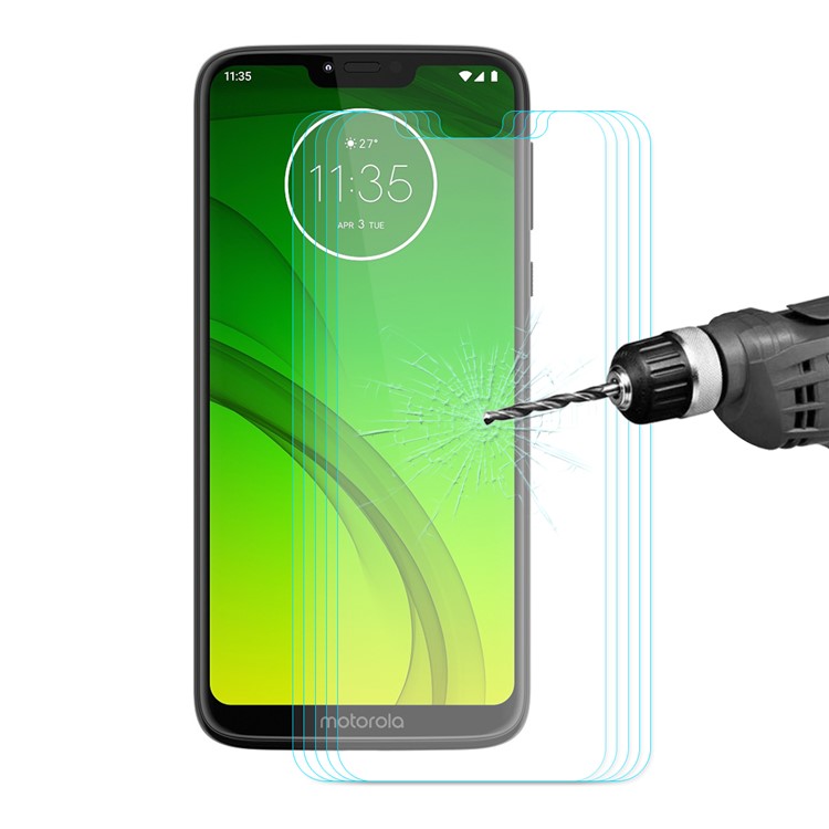 5PCS HAT PRINCE for Motorola Moto G7 Power 0.26mm 9H 2.5D Tempered Glass Screen Protector Film-1