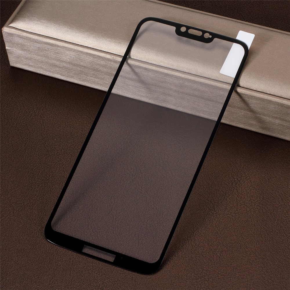 Full Size Silk Printing Tempered Glass Screen Protection Film (Full Glue) for Motorola Moto G7 Power-1