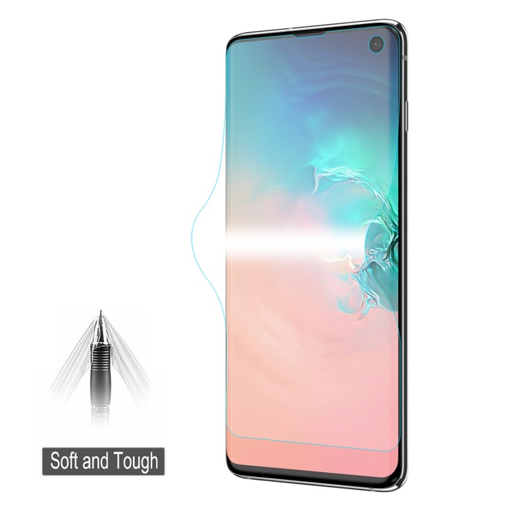 HAT PRINCE Full Coverage Front+Back Film Soft Screen Protector for Samsung Galaxy S10 (Ultrasonic Fingerprint Unlock)-2