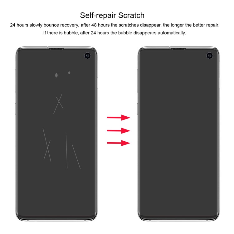 HAT PRINCE Full Coverage Front+Back Film Soft Screen Protector for Samsung Galaxy S10 (Ultrasonic Fingerprint Unlock)-4