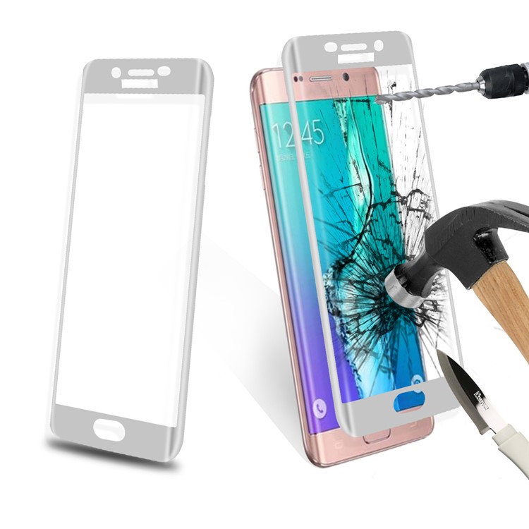 

Для Галактики Samsung S7 Край G935 Полноразмерная Изогнутая Закаленная Стеклянная Экранная Пленка - Серебряный, Galaxy S7 edge