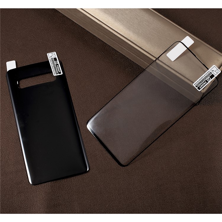 Film De Protection Dorsale Pleine Grandeur En PET Noir + Noir Pour Samsung Galaxy S10-2