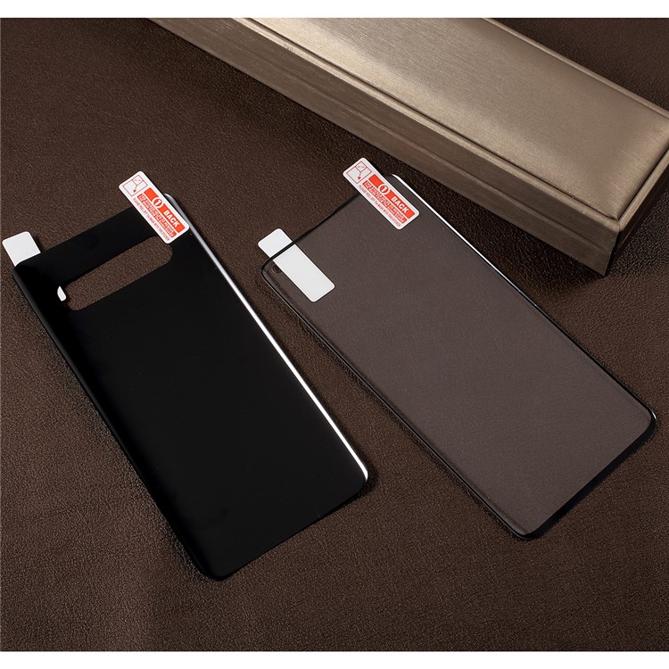 Film De Protection Dorsale Pleine Grandeur En PET Noir + Noir Pour Samsung Galaxy S10-3