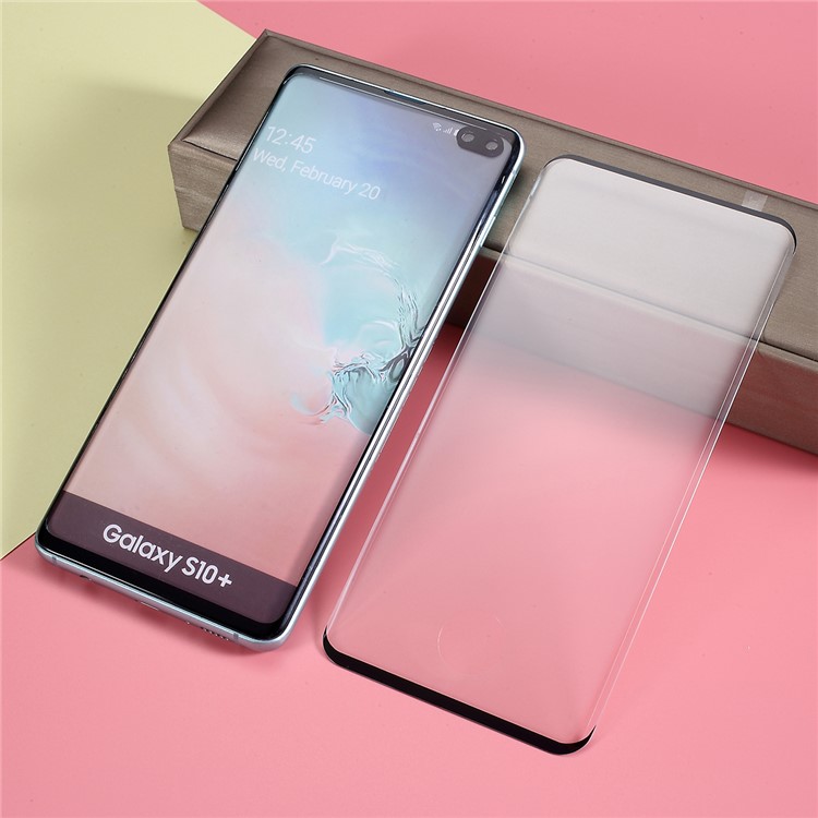 Para Samsung Galaxy S10 Além De Tamanho Completo De Seda Impressão De Vidro Temperado Tela De Cobertura De Filme (impressão Digital De Desbloqueio)-1