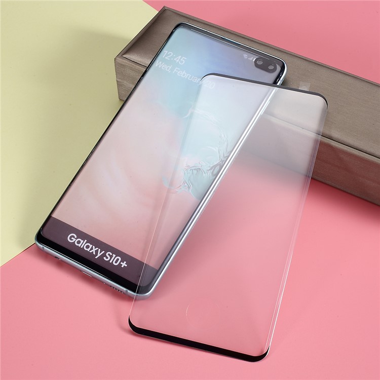 Para Samsung Galaxy S10 Além De Tamanho Completo De Seda Impressão De Vidro Temperado Tela De Cobertura De Filme (impressão Digital De Desbloqueio)-2