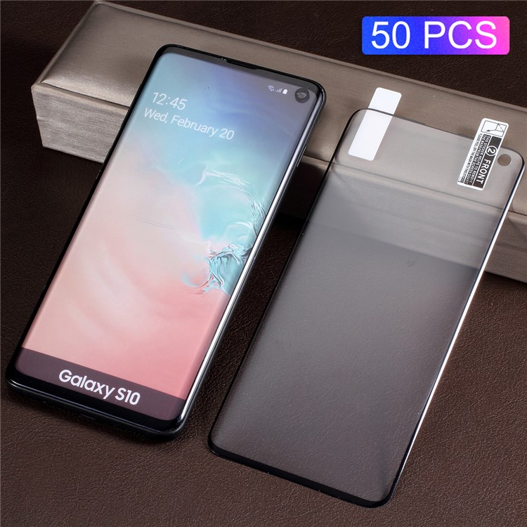 50Pcs/Pack Anti-explosion PET Full Screen Protectior for Samsung Galaxy S10 (Support Ultrasonic Fingerprint Unlock)-1