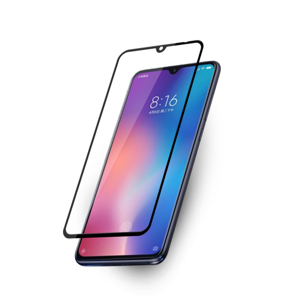 AMORUS Full Glue Silk Printing Tempered Glass Full Screen Protector for Xiaomi Mi 9-4