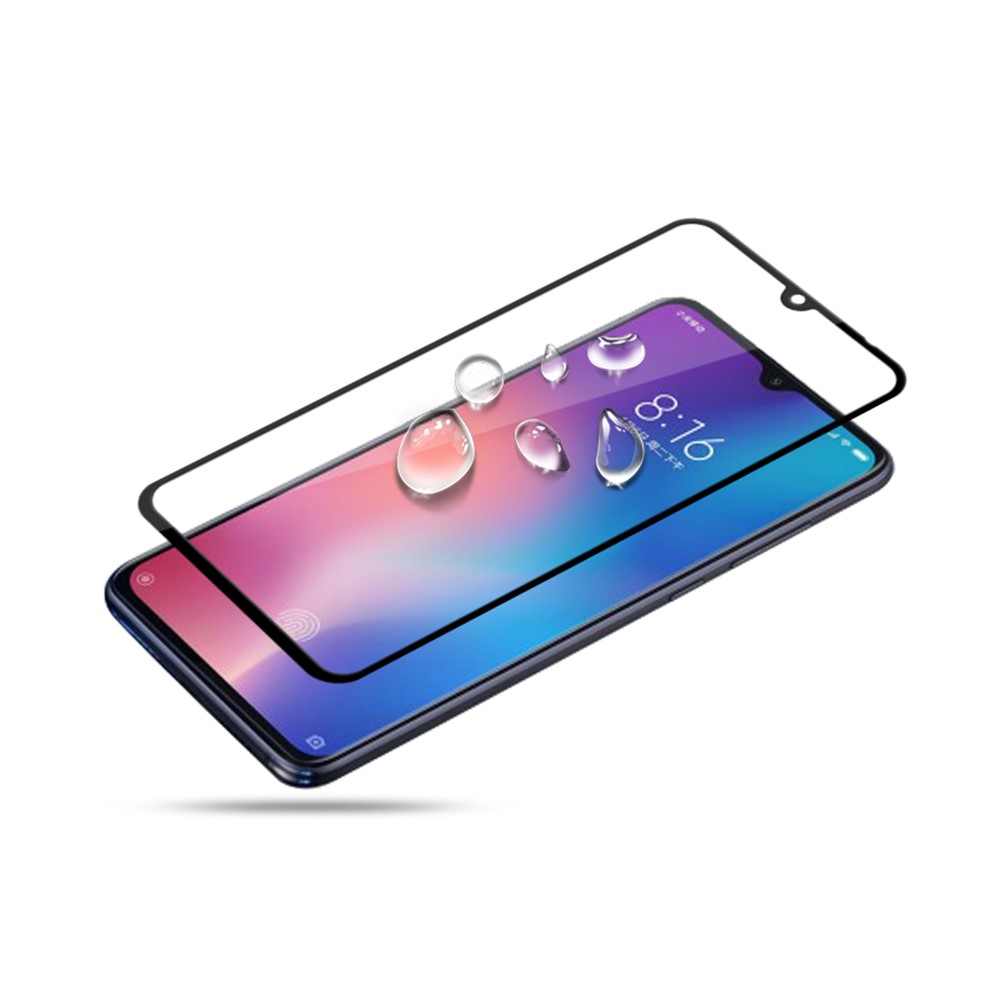 AMORUS Full Glue Silk Printing Tempered Glass Full Screen Protector for Xiaomi Mi 9-5